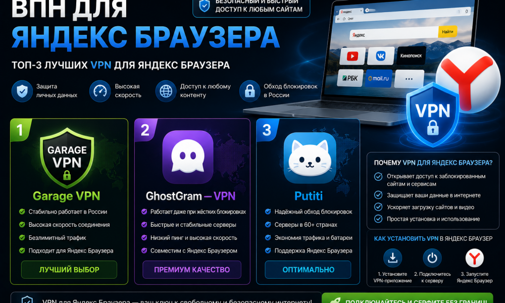ВПН для Яндекс Браузера бесплатно